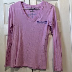 Long sleeve v neck tee